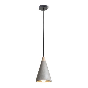 RÖD - Design Rendl - R12380 - Ljusskrona med upphängningsrem  HEIDI 1xE27/28W/230V konkret /trä 