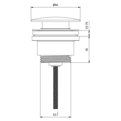 RODBY handfatsavlopp Ø 6,6 cm, mässing