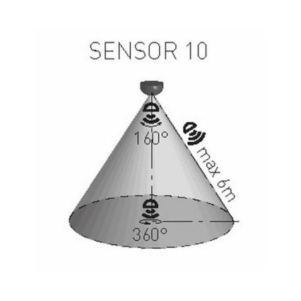 Rörelsesensor PIR 1200W/230V