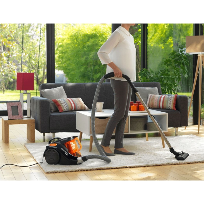 Rowenta - Dammsugare utan påse COMPACT POWER 1,5l 750W/230V svart/orange