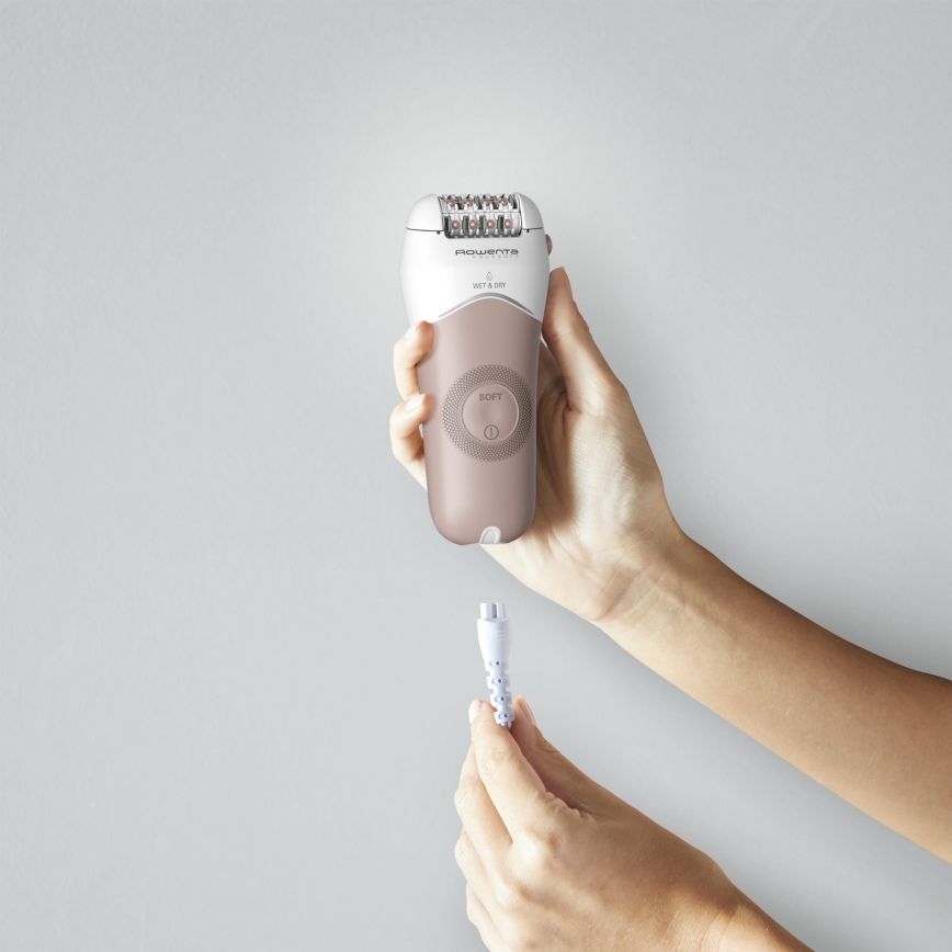 Rowenta - Epilator WET&DRY 4,5 W/5 V 600 mAh beige/guld