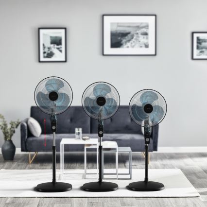 Rowenta - Golvfläkt med inbyggd myggavvisare ESSENTIAL+ 60W/230V 130 cm svart