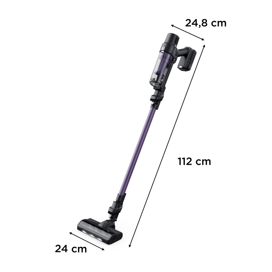 Rowenta - Skaftdammsugare X-PERT 2i1 140W/18V 2500 mAh lila