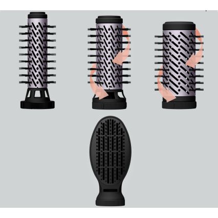 Rowenta - Varmluftsborste BRUSH ACTIV 1000W/230V svart