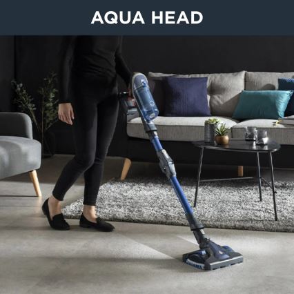 Rowenta - Stavmoppdammsugare X-FORCE FLEX 8,60 ANIMAL AQUA 4-i-1 185W/22V blå
