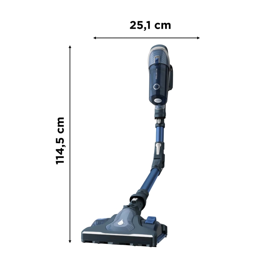 Rowenta - Stavmoppdammsugare X-FORCE FLEX 8,60 ANIMAL AQUA 4-i-1 185W/22V blå