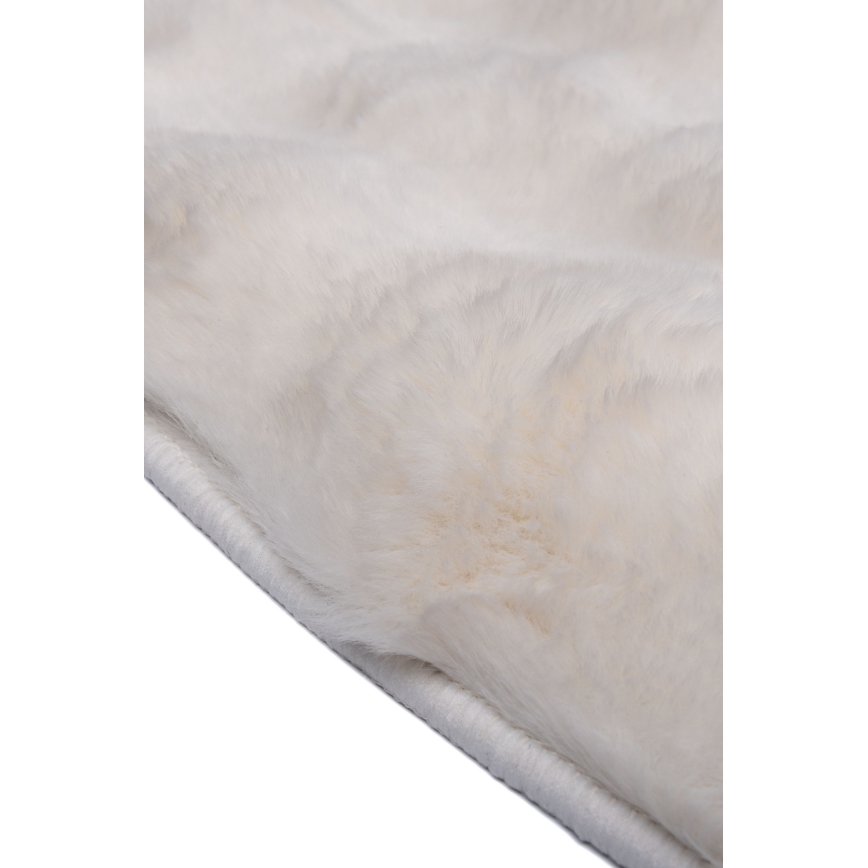 Rund matta RABBIT BUBBLE 160 cm, krämfärgad