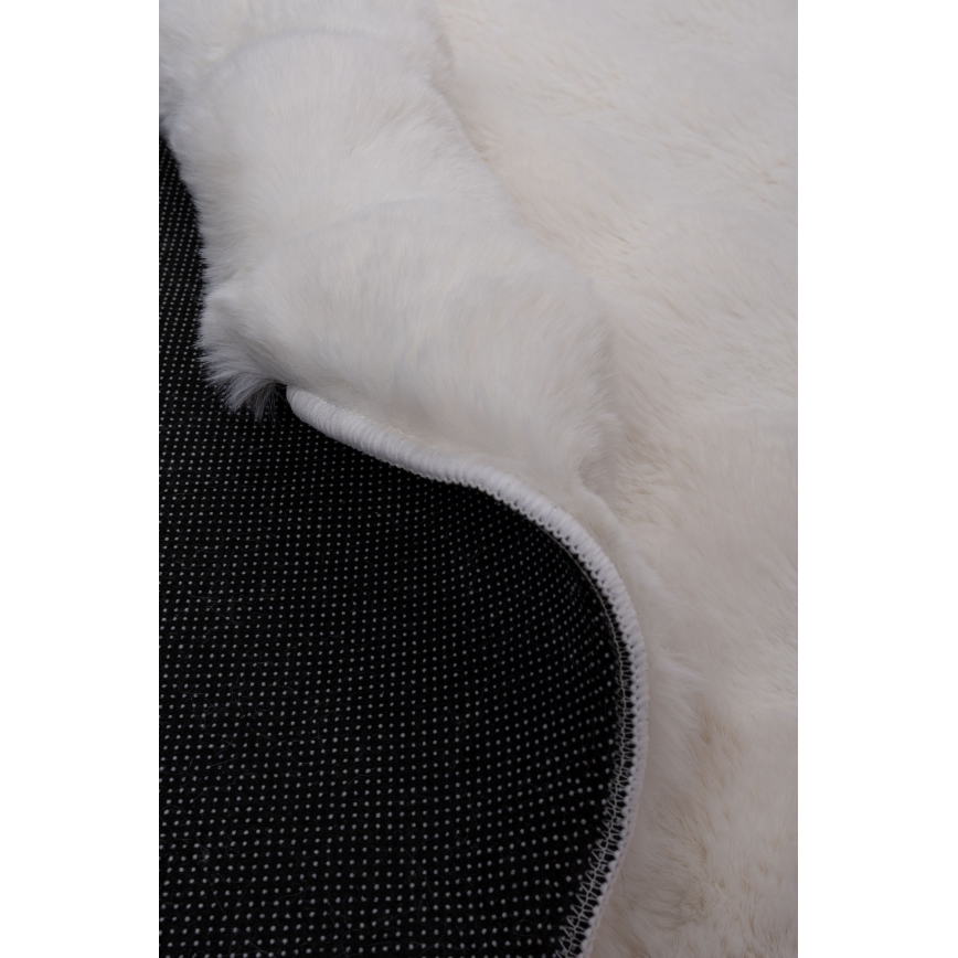 Rund matta RABBIT BUBBLE 160 cm, krämfärgad