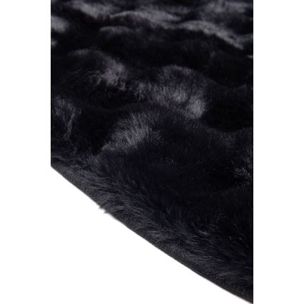 Rund matta RABBIT BUBBLE 160 cm svart