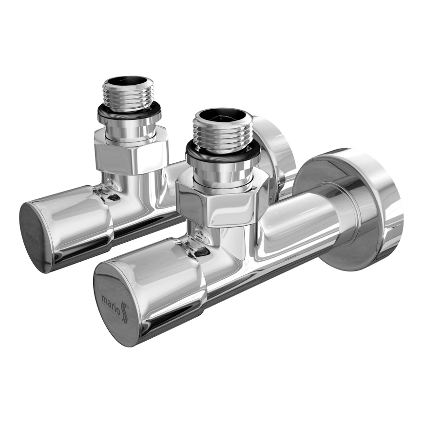 Rund reglerventil för hörn 2 delar skinande krom