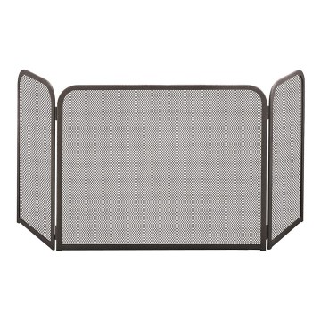 Säkerhetsbarriär för öppen spis 48x107 cm antracit