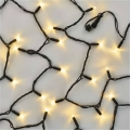 Sammankopplingsbar ljusslinga 100 LED, 10 m, IP44, varmvit, svart