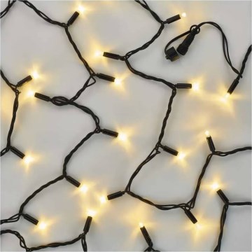Sammankopplingsbar ljusslinga 100 LED, 10 m, IP44, varmvit, svart