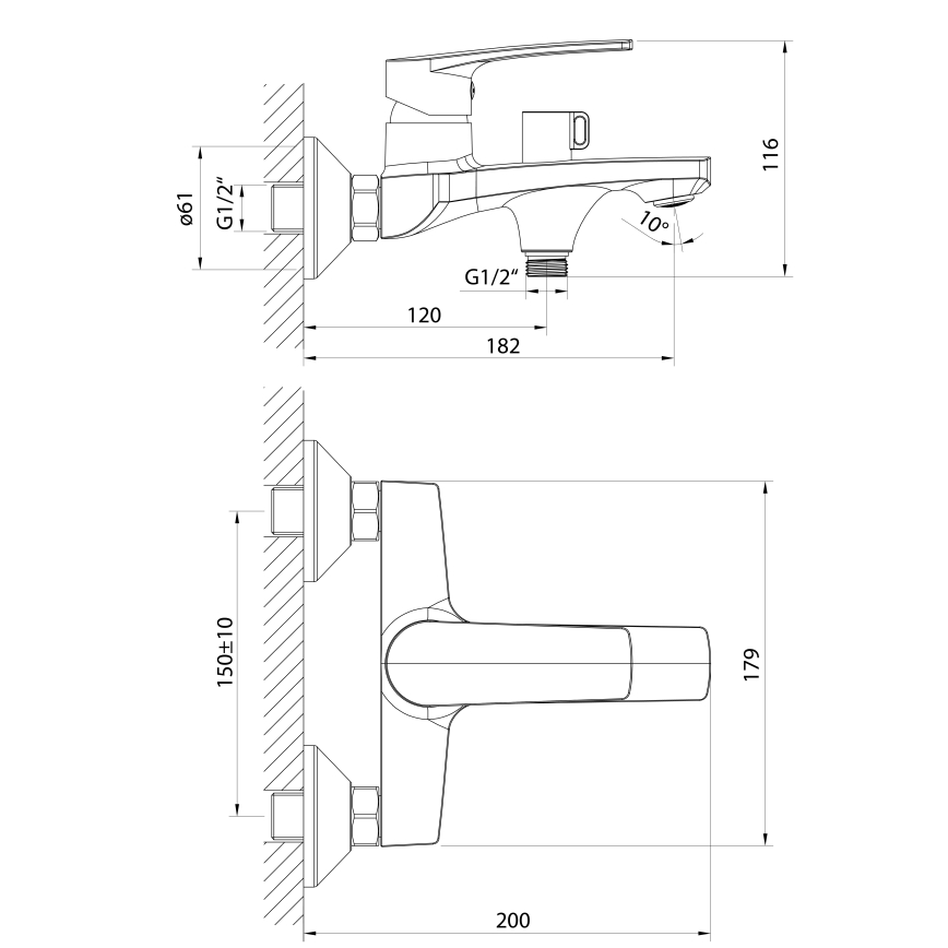 Samona - KORANA badkarsblandare i blank krom
