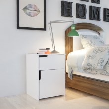 Sängbord ASRA 60x45 cm vit