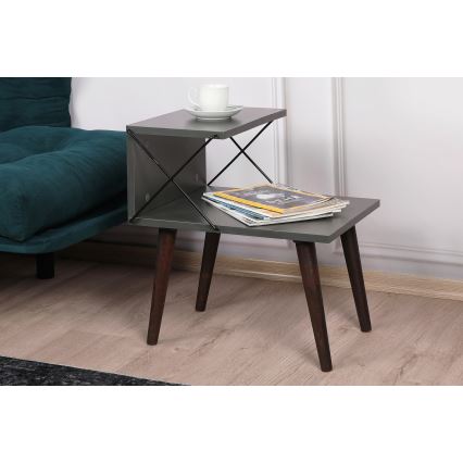 Sängbord CROSS 55x50 cm antracit