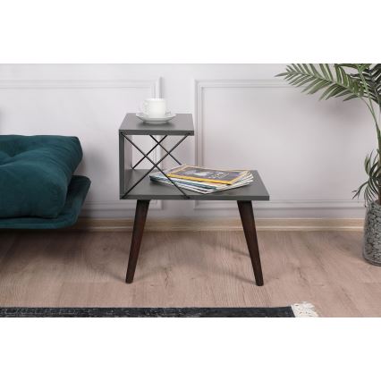 Sängbord CROSS 55x50 cm antracit