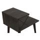 Sängbord CROSS 55x50 cm brun