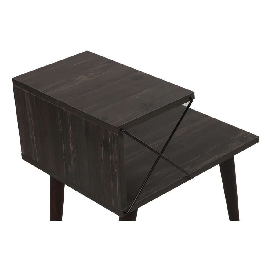 Sängbord CROSS 55x50 cm brun