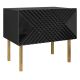 Sängbord EXITO 46x50 cm svart/guld