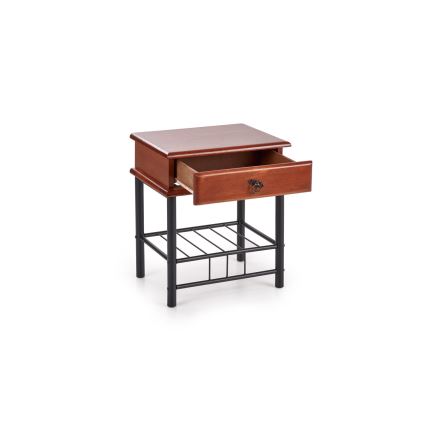 Sängbord FIONA 55x48 cm brun/svart