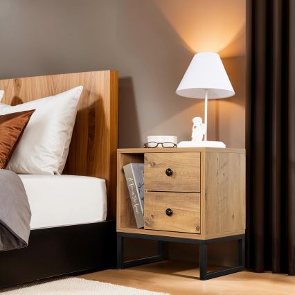 Sängbord GLIMMER 50x45,2 cm tall atlantic/svart