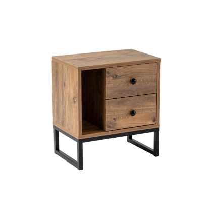 Sängbord GLIMMER 50x45,2 cm tall atlantic/svart