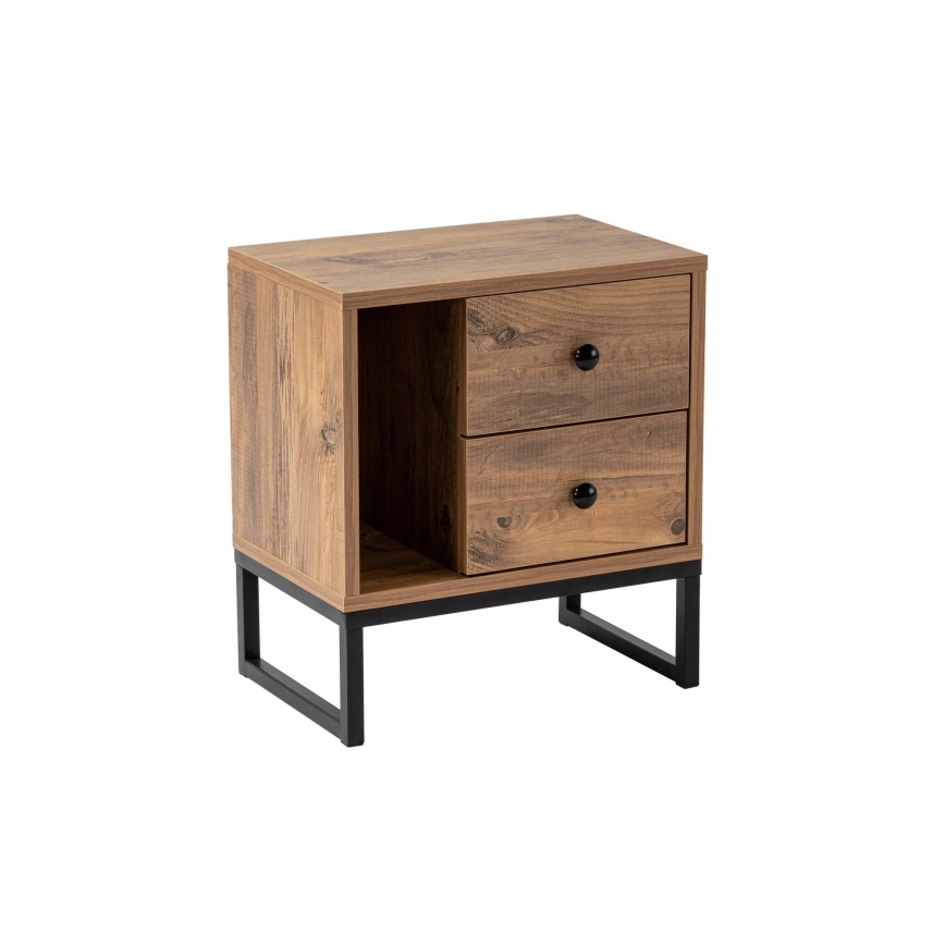 Sängbord GLIMMER 50x45,2 cm tall atlantic/svart