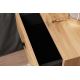 Sängbord LUNA 55x50 cm brun/svart