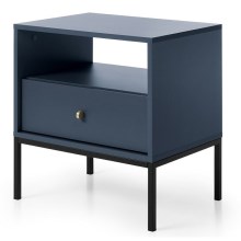 Sängbord MONO 56x54 cm blå
