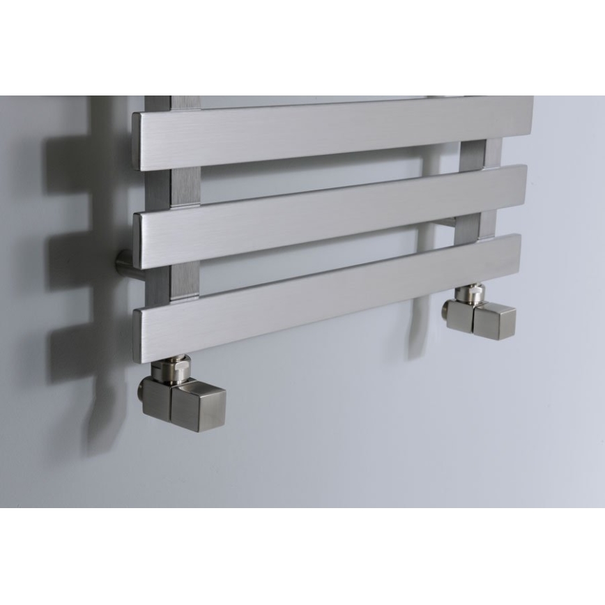 Sapho - Anslutningssats för CUBE vinkelventiler, 2 st, borstat rostfritt stål