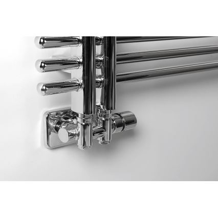 Sapho - Termostatisk anslutningssats för mittanslutning TWIN COMBI höger/blank krom