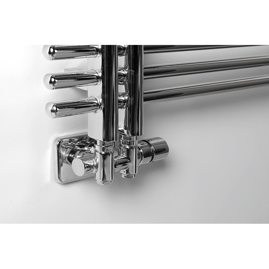 Sapho - Termostatisk anslutningssats för mittanslutning TWIN COMBI höger/blank krom