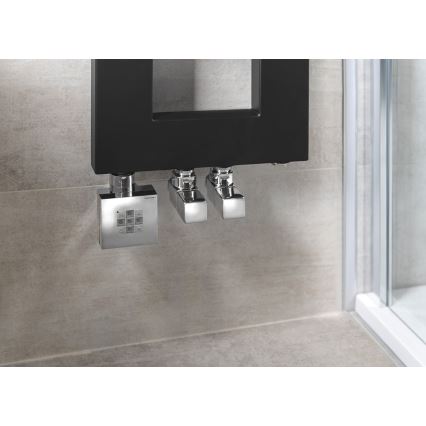 Sapho - Anslutningssats för vinkelventiler CUBE, 2 st, polerad krom