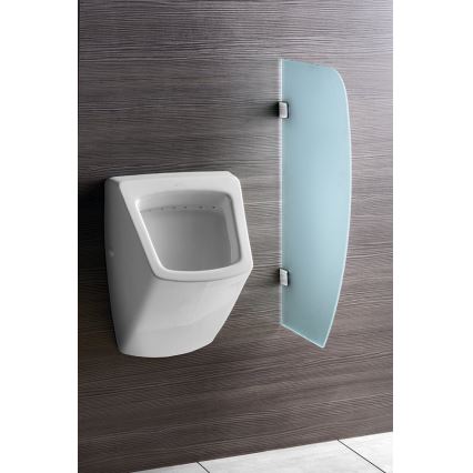 Sapho - Avdelningsvägg för pissoarer 40x80 cm, frostat glas