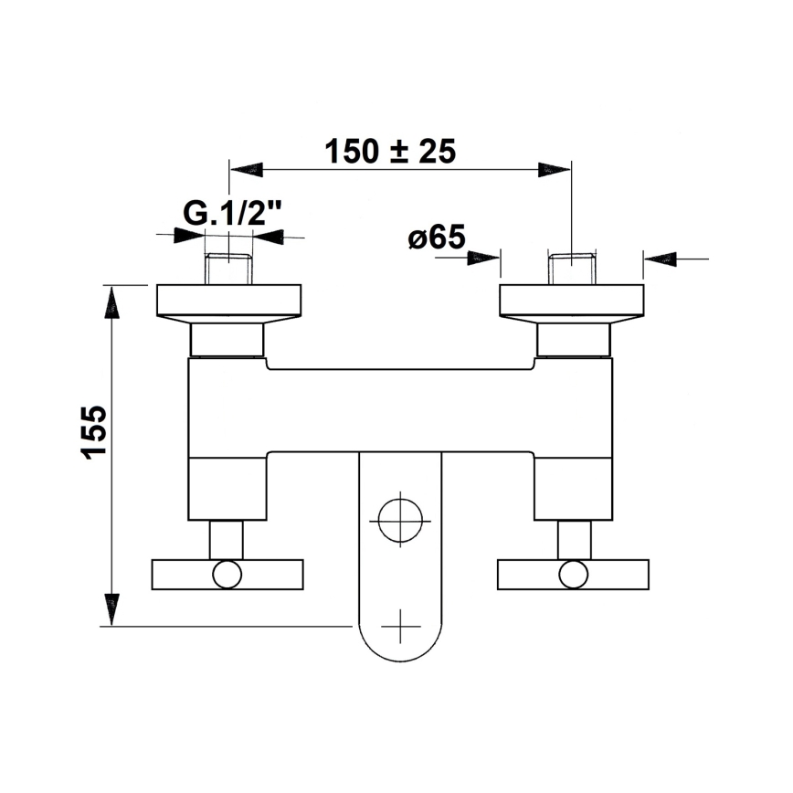 Sapho - Badkarsblandare AXIA, blank krom