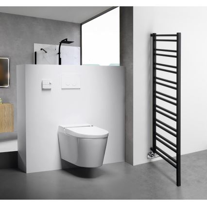Sapho - Badrumsradiator METRO SPACE 525W 55x143 cm matt svart