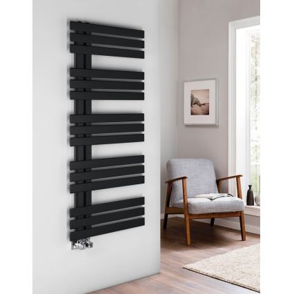 Sapho - Badrumsradiator SILVANA 124x50 cm matt svart