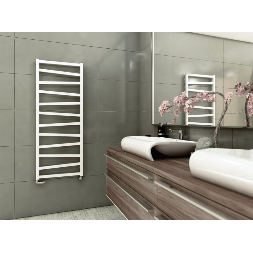 Sapho - Badrumsradiator ZIG 133x50 cm vit