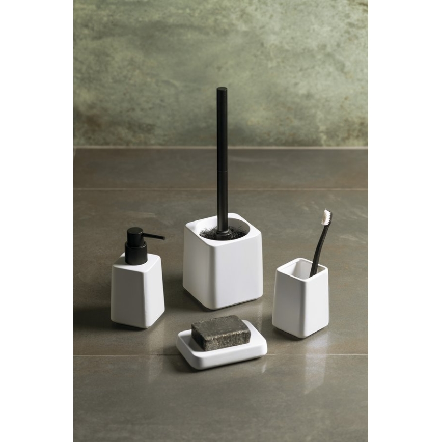 Sapho - Badrumsset 4 delar vit/svart