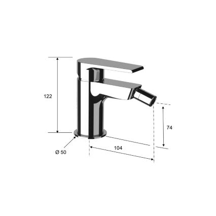 Sapho - Bidéblandare KAI 12 cm polerad krom