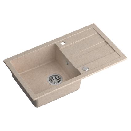 Sapho - Diskho för kök 77x44 cm granit/beige