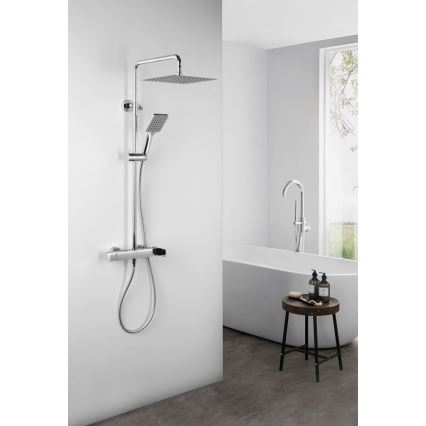 Sapho - Duschset med CUBEMIX-duschblandare i blank krom