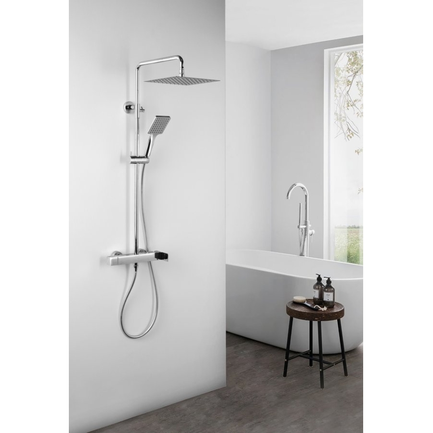 Sapho - Duschset med CUBEMIX-duschblandare i blank krom