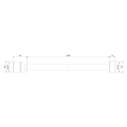 Sapho - Duschslang SOFTFLEX 150 cm blankkrom