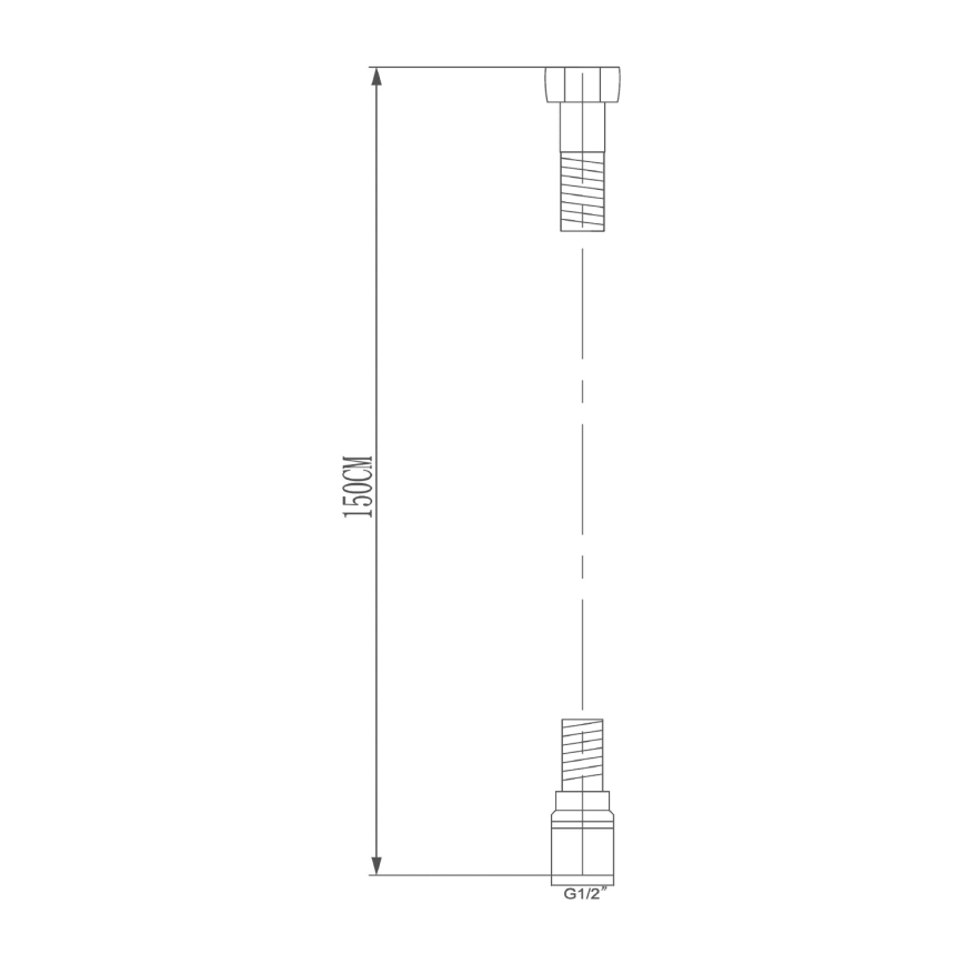 Sapho - Duschslang SOFTFLEX 150 cm, silverfärgad