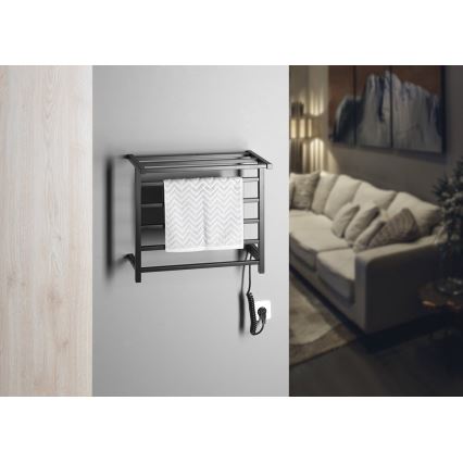 Sapho - Elektrisk handdukstork ELZOR 60 W 47x50 cm matt svart