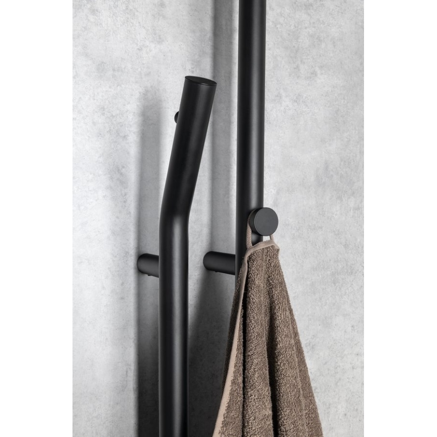 Sapho - Elektrisk handdukstork med timer DUOPASSO 45W 170x12 cm matt svart