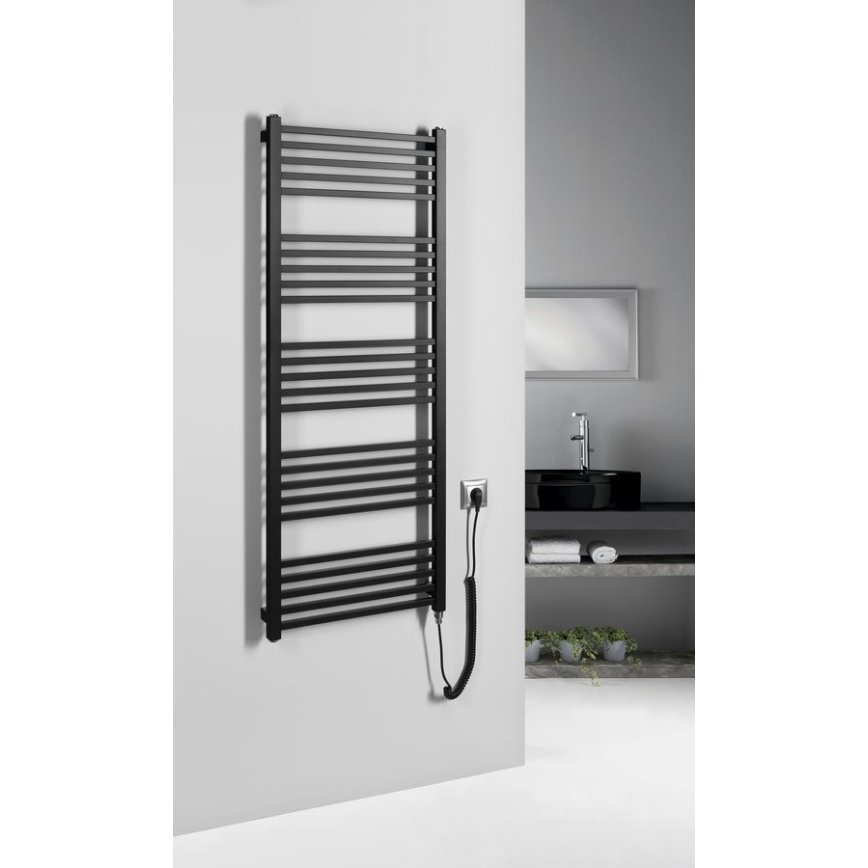 Sapho - Elektrisk handdukstork METRO-E 500W 134x50 cm matt svart
