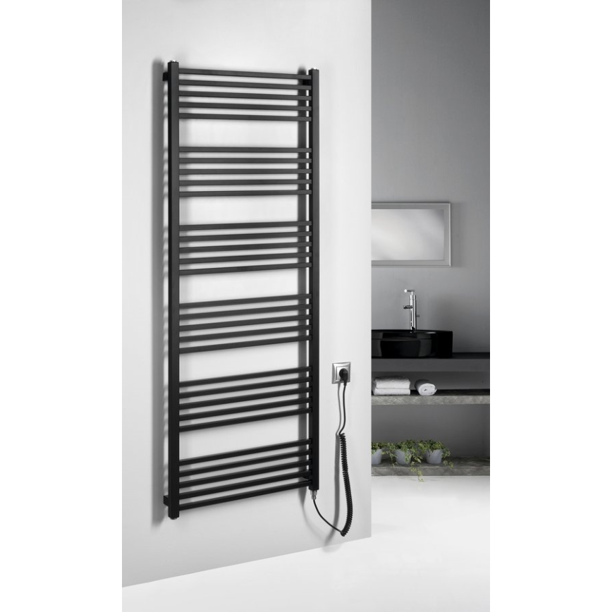 Sapho - Elektrisk handdukstork METRO-E 800W/230V 60x162 cm matt svart